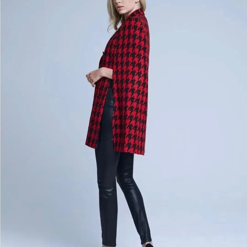 L’agence houndstooth cape coat SMALL - Picture 3 of 10